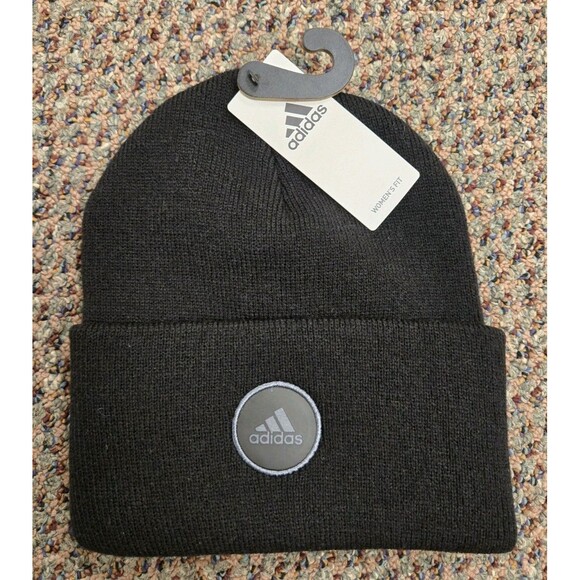 Adidas Wide Cuff 2 Fold Beanie 'Black/Grey' (Women's) IV3007 - Picture 5 of 7